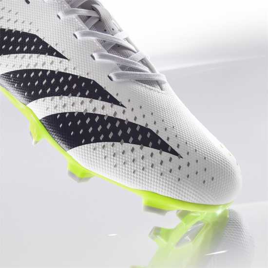 Adidas Predator Accuracy.3 Firm Ground Football Boots Wht/Blk/Lemon Футболни стоножки