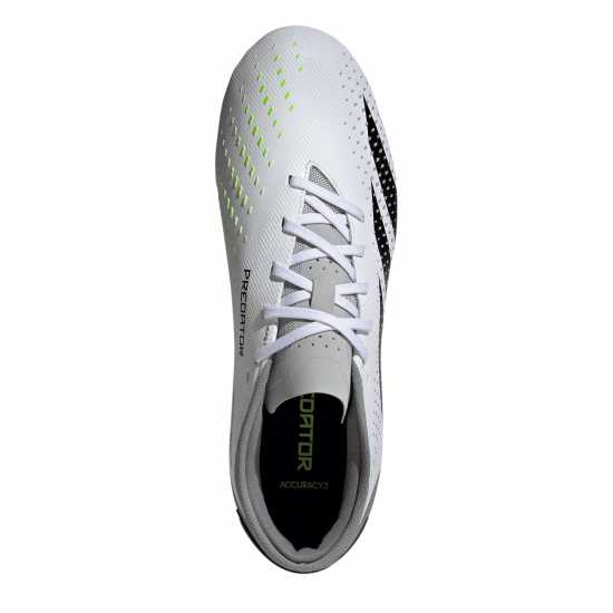 Adidas Predator Accuracy.3 Firm Ground Football Boots Wht/Blk/Lemon Футболни стоножки