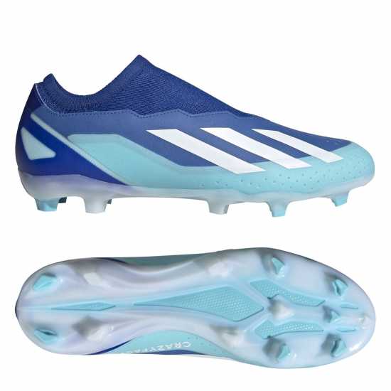 Adidas X Crazyfast League Laceless Firm Ground Football Boots Синьо/Бяло Футболни стоножки