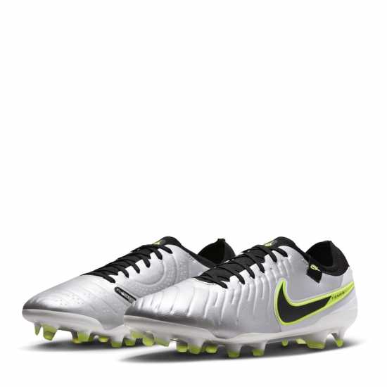 Nike Tiempo Legend 10 Pro Firm Ground Football Boots Сребро/Волт 