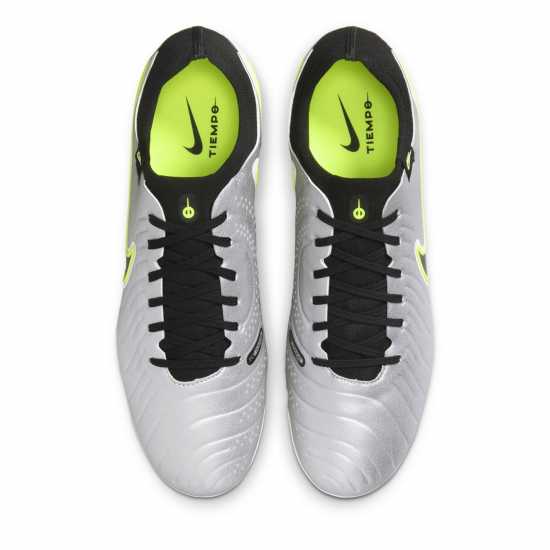 Nike Tiempo Legend 10 Pro Firm Ground Football Boots Сребро/Волт 