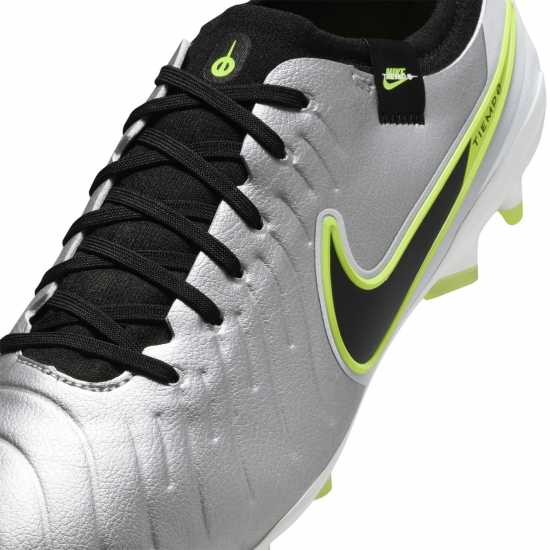 Nike Tiempo Legend 10 Pro Firm Ground Football Boots Сребро/Волт 