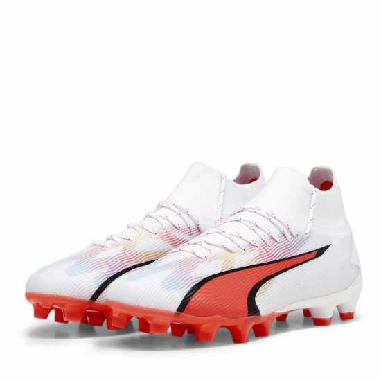 Puma Ultra Pro Firm Ground Football Boots Бяло/Орхидея Футболни стоножки