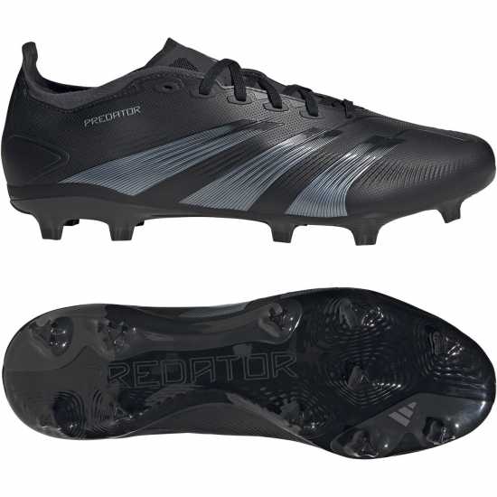 Adidas Predator League Firm Ground Football Boots Черно/Сиво Футболни стоножки