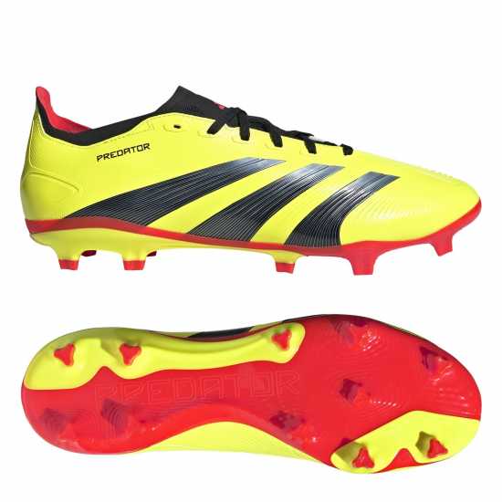 Adidas Predator League Firm Ground Football Boots Жълто/Черно/Червено Футболни стоножки