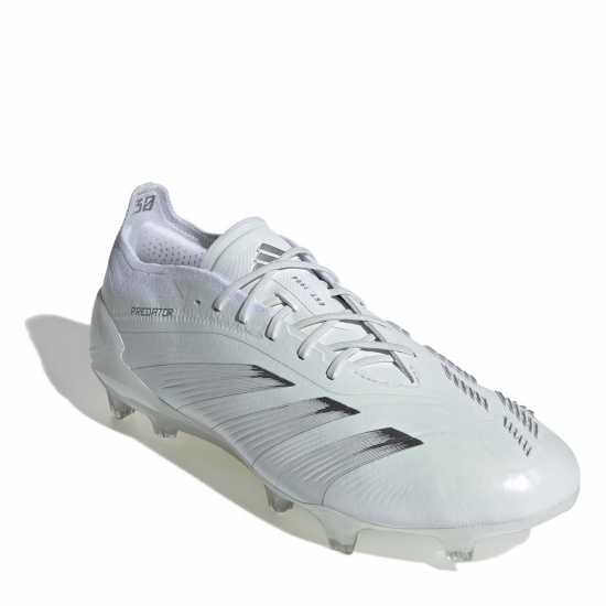 Adidas Predator 24 Elite Low Firm Ground Football Boots White/Silver Футболни стоножки