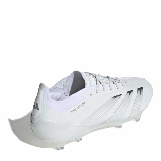 Adidas Predator 24 Elite Low Firm Ground Football Boots White/Silver Футболни стоножки