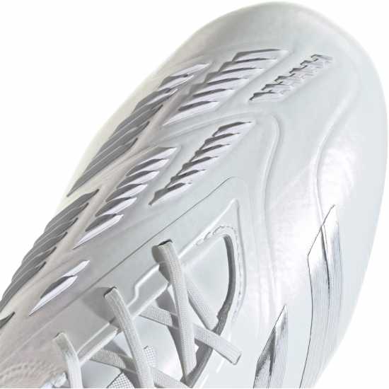 Adidas Predator 24 Elite Low Firm Ground Football Boots White/Silver Футболни стоножки