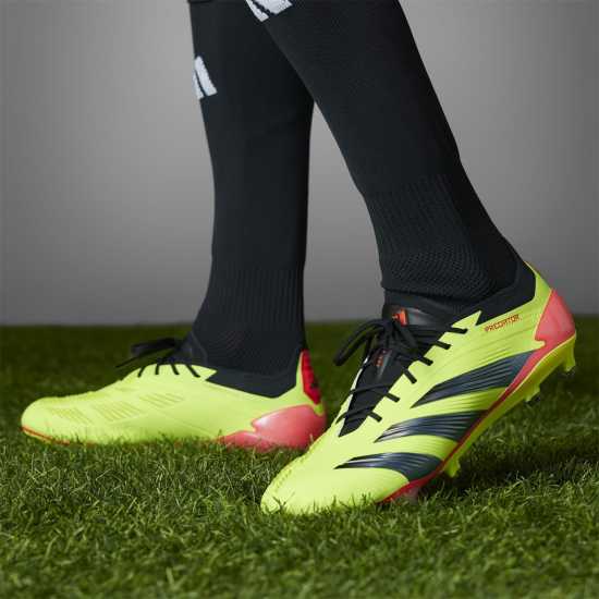 Adidas Predator 24 Elite Low Firm Ground Football Boots Жълто/Черно/Червено Футболни стоножки