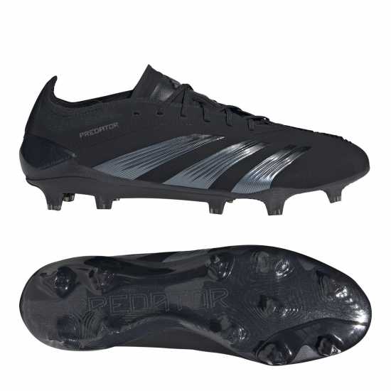 Adidas Predator 24 Elite Low Firm Ground Football Boots Black/Grey Футболни стоножки