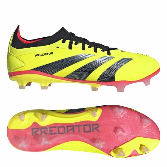 Adidas Predator 24 Pro Firm Ground Boots Жълто/Черно/Червено Футболни стоножки