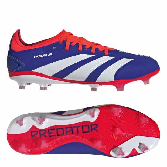 Adidas Predator 24 Pro Firm Ground Boots Син/Бял/Червен Футболни стоножки