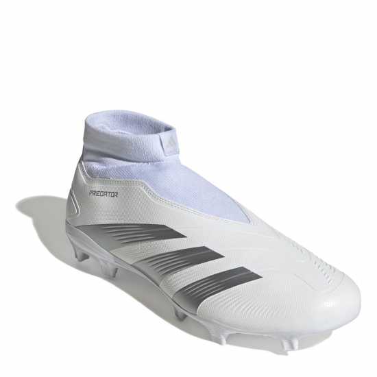 Adidas Predator 24 League Laceless Firm Ground Football Boots Бяло/сребро Футболни стоножки