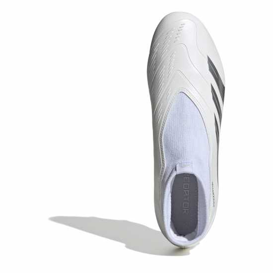 Adidas Predator 24 League Laceless Firm Ground Football Boots Бяло/сребро Футболни стоножки