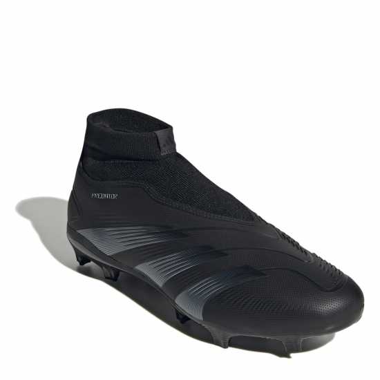 Adidas Predator 24 League Laceless Firm Ground Football Boots Черно/Сиво Футболни стоножки