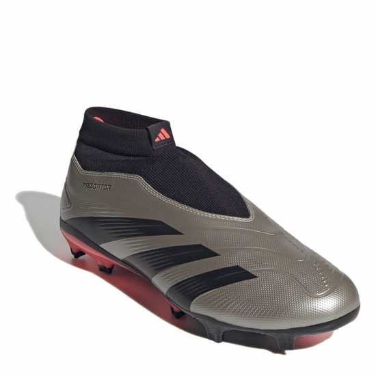 Adidas Predator 24 League Laceless Firm Ground Football Boots Сребро/Черно 