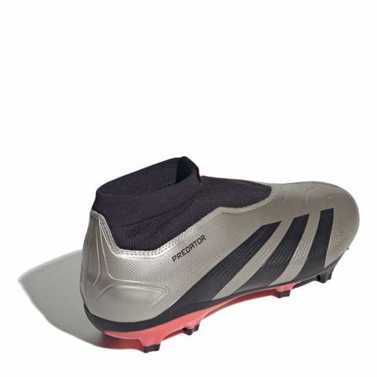 Adidas Predator 24 League Laceless Firm Ground Football Boots Сребро/Черно 