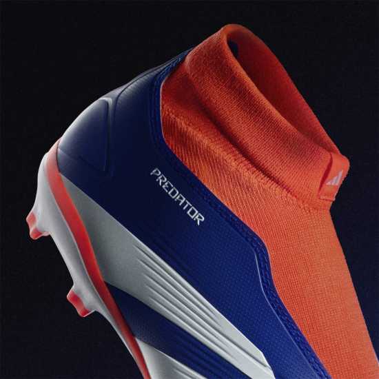 Adidas Predator 24 League Laceless Firm Ground Football Boots Син/Бял/Червен Футболни стоножки