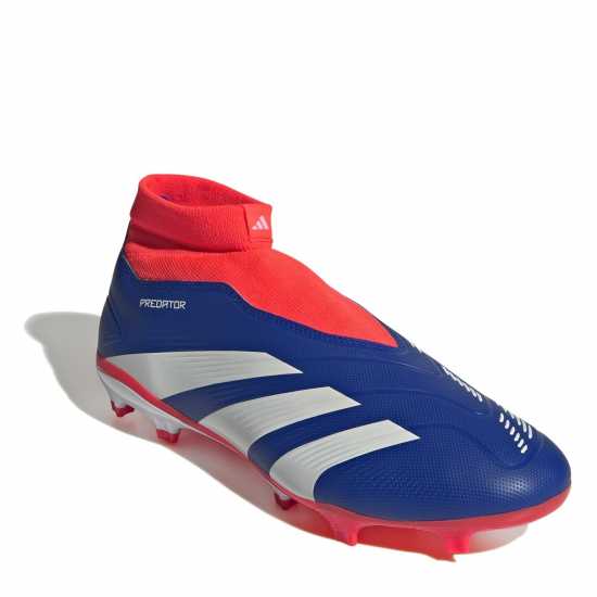 Adidas Predator 24 League Laceless Firm Ground Football Boots Син/Бял/Червен Футболни стоножки