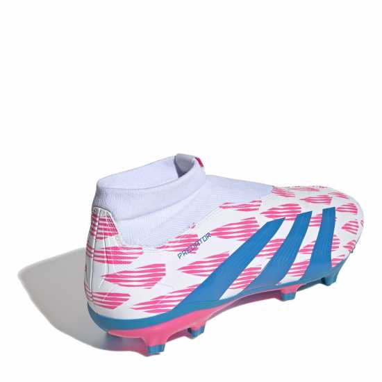 Adidas Predator 24 League Laceless Firm Ground Football Boots Бяло/Розово Футболни стоножки