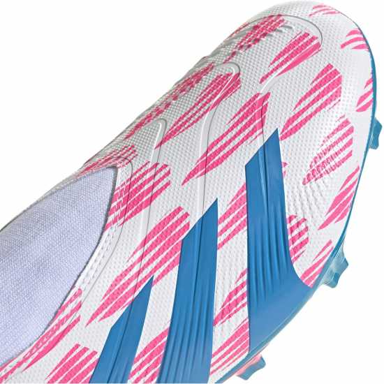 Adidas Predator 24 League Laceless Firm Ground Football Boots Бяло/Розово Футболни стоножки