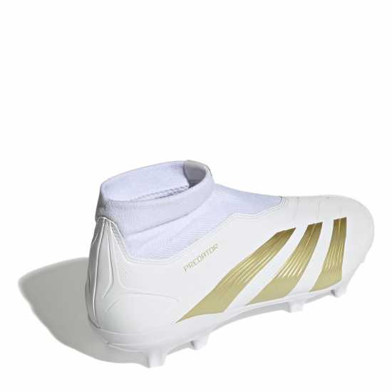 Adidas Predator 24 League Laceless Firm Ground Football Boots Бяло/Златно/Бежово Футболни стоножки