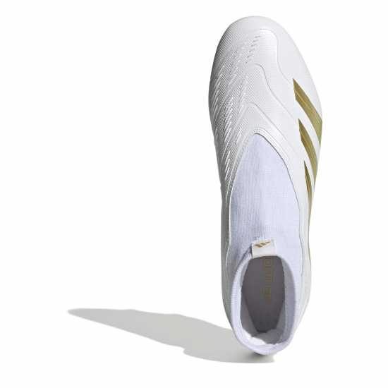 Adidas Predator 24 League Laceless Firm Ground Football Boots Бяло/Златно/Бежово Футболни стоножки