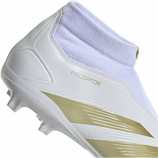 Adidas Predator 24 League Laceless Firm Ground Football Boots Бяло/Златно/Бежово Футболни стоножки