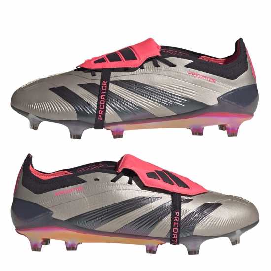 Adidas Predator Elite Foldover Tongue Firm Ground Football Boots Сребро/Черно 