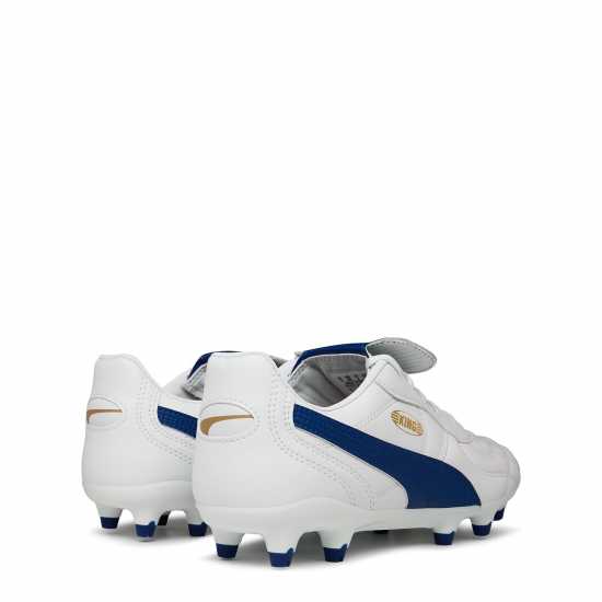 Puma King Cup Fg Football Boots White/Blue Мъжки футболни бутонки