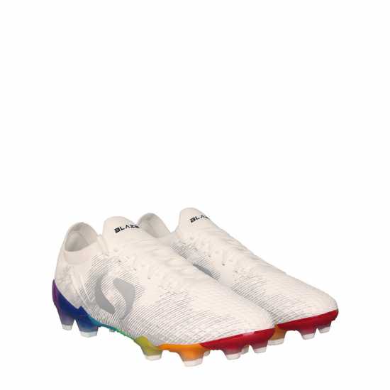 Sondico Blaze Firm Ground Football Boots White/Multi 