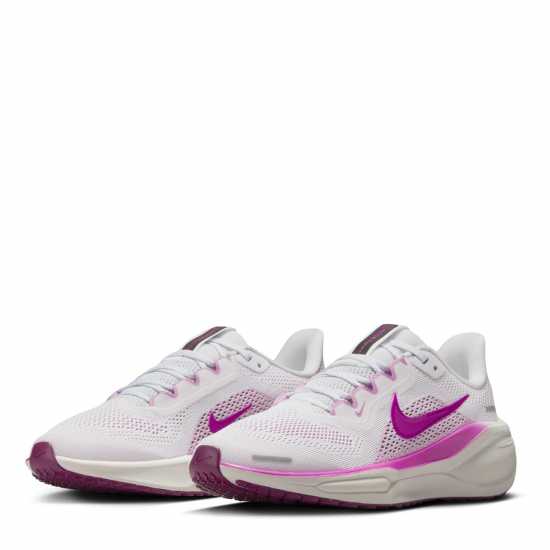 Nike Юношески Обувки Air Zoom Pegasus 41 Road Running Shoes Juniors Бяло/Виолетово Детски маратонки