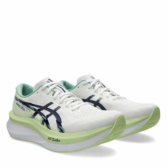 Asics Magic Speed 4 Trainers Mens Бяло/Синьо Мъжки високи кецове