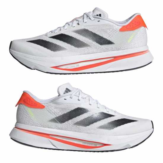 Adidas Мъжки Обувки За Бягане Adizero Sl2 Running Shoes Mens White/Orange Мъжки високи кецове