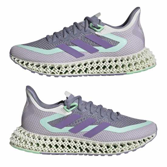 Adidas 4D Fwd Shoes Womens Road Running Лилаво Маратонки с висок свод