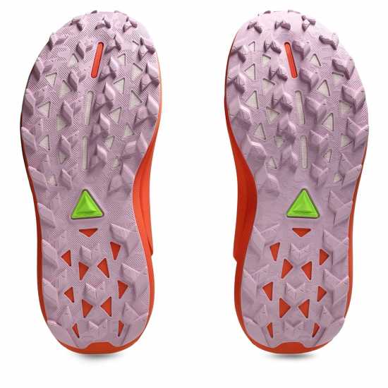 Asics Мъжки Маратонки Бягане По Пътеки Gel-Trabuco 13 Womens Trail Running Shoes Нова Оранжева/Лилава Атлетика