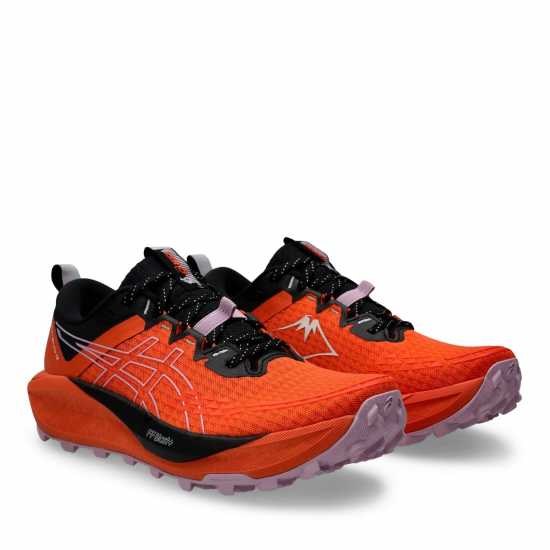 Asics Мъжки Маратонки Бягане По Пътеки Gel-Trabuco 13 Womens Trail Running Shoes Нова Оранжева/Лилава Атлетика