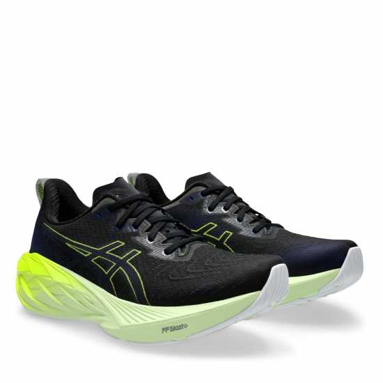 Asics Мъжки Обувки За Бягане Novablast 4 Running Shoes Mens Черно/Синьо Мъжки високи кецове