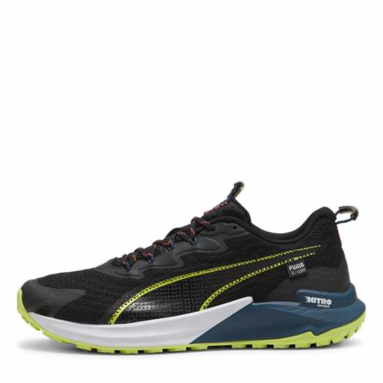 Puma Мъжки Маратонки За Бягане Magnify Nitro Knit Mens Running Shoes Черно/Лайм/Синьо 