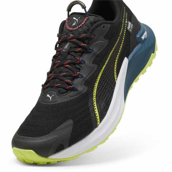 Puma Мъжки Маратонки За Бягане Magnify Nitro Knit Mens Running Shoes Черно/Лайм/Синьо 