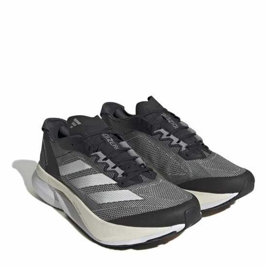 Adidas Мъжки Маратонки За Бягане Adizero Boston 12 Mens Running Shoes Черно/Бяло 