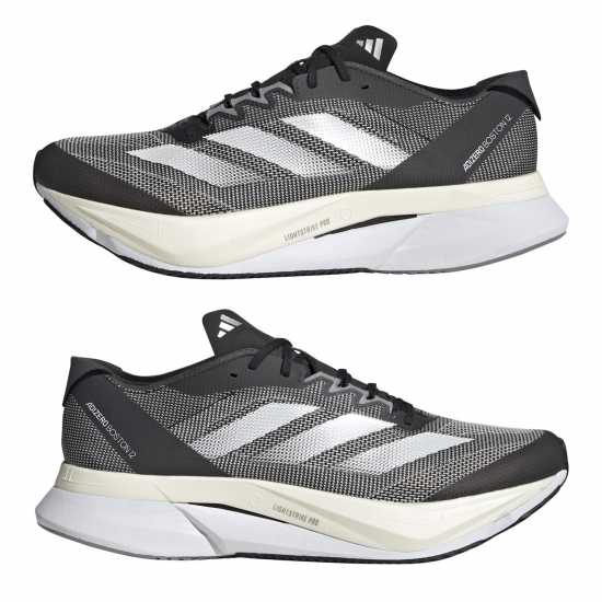 Adidas Мъжки Маратонки За Бягане Adizero Boston 12 Mens Running Shoes Черно/Бяло 