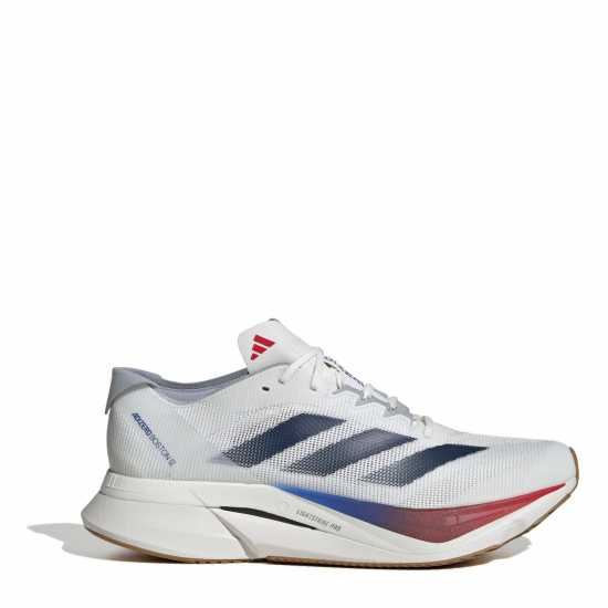 Adidas Мъжки Маратонки За Бягане Adizero Boston 12 Mens Running Shoes Бяло/Синьо/Рубин Мъжки маратонки за бягане