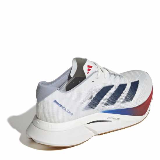 Adidas Мъжки Маратонки За Бягане Adizero Boston 12 Mens Running Shoes Бяло/Синьо/Рубин Мъжки маратонки за бягане