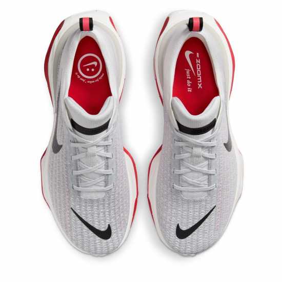 Nike Мъжки Маратонки За Бягане Zoomx Invincible 3 Flyknit Mens Running Shoes Сиво/червено Мъжки високи кецове