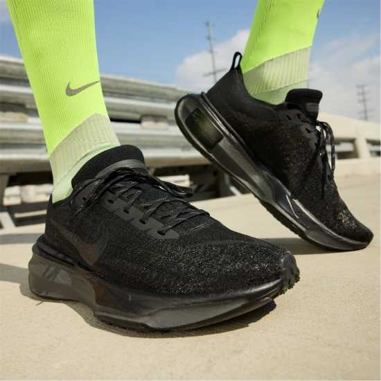 Nike Мъжки Маратонки За Бягане Zoomx Invincible 3 Flyknit Mens Running Shoes Черно/Черно Мъжки маратонки за бягане