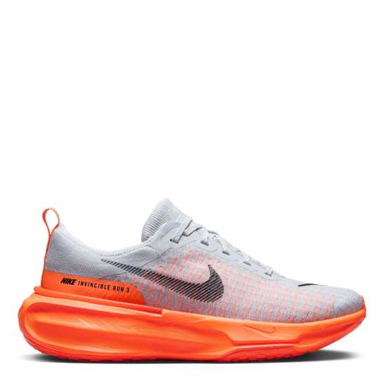 Nike Мъжки Маратонки За Бягане Zoomx Invincible 3 Flyknit Mens Running Shoes Сиво/оранжево Мъжки маратонки за бягане