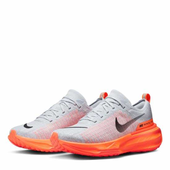 Nike Мъжки Маратонки За Бягане Zoomx Invincible 3 Flyknit Mens Running Shoes Сиво/оранжево Мъжки маратонки за бягане