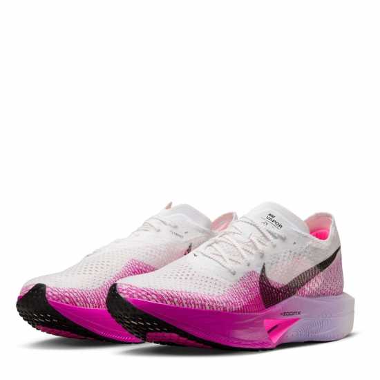 Nike Zoomx Vaporfly 3 Running Trainers Mens Бяло/Лилаво Мъжки маратонки за бягане