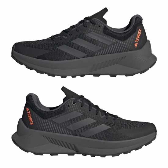 Adidas Мъжки Маратонки Бягане По Пътеки Terrex Soulstride Flow Trail Running Shoes Mens Основно черно/сиво Мъжки туристически кубинки